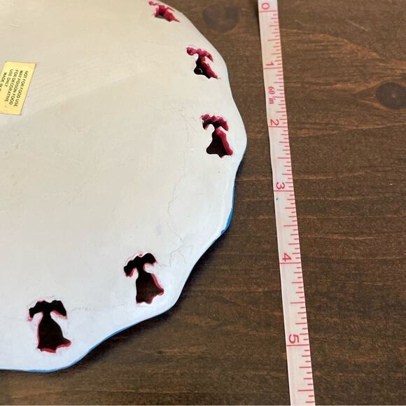 Philadelphia Vintage Red White & Blue Historic Decorative Plate Hand Painted - Picture 6 of 7